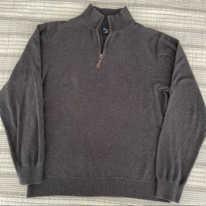 British Khaki XL Half-Zip Pullover Sweater